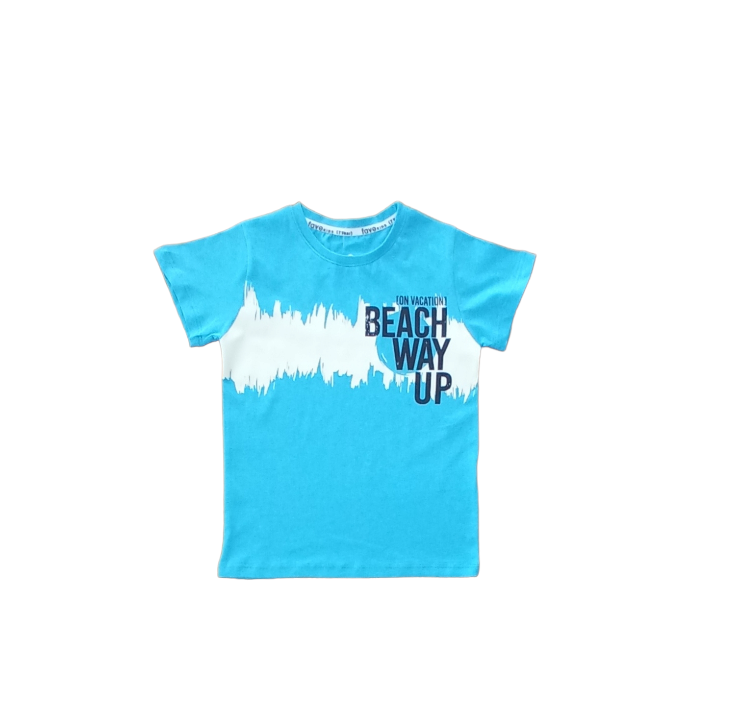 ÇAREN KİDS-BEACH WAY UP ERKEK ÇOCUK 2'Lİ TAKIM-%100 Cotton,Baskılı T-shirt, Beli Lastik ,Cepli Kapri