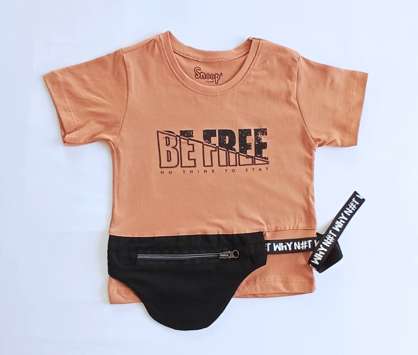 Be Free Erkek Çocuk Çanta Detaylı 2'li Takım-Çanta Detaylı, T-shirt,Bel ve Paçası Lastik Pantolon