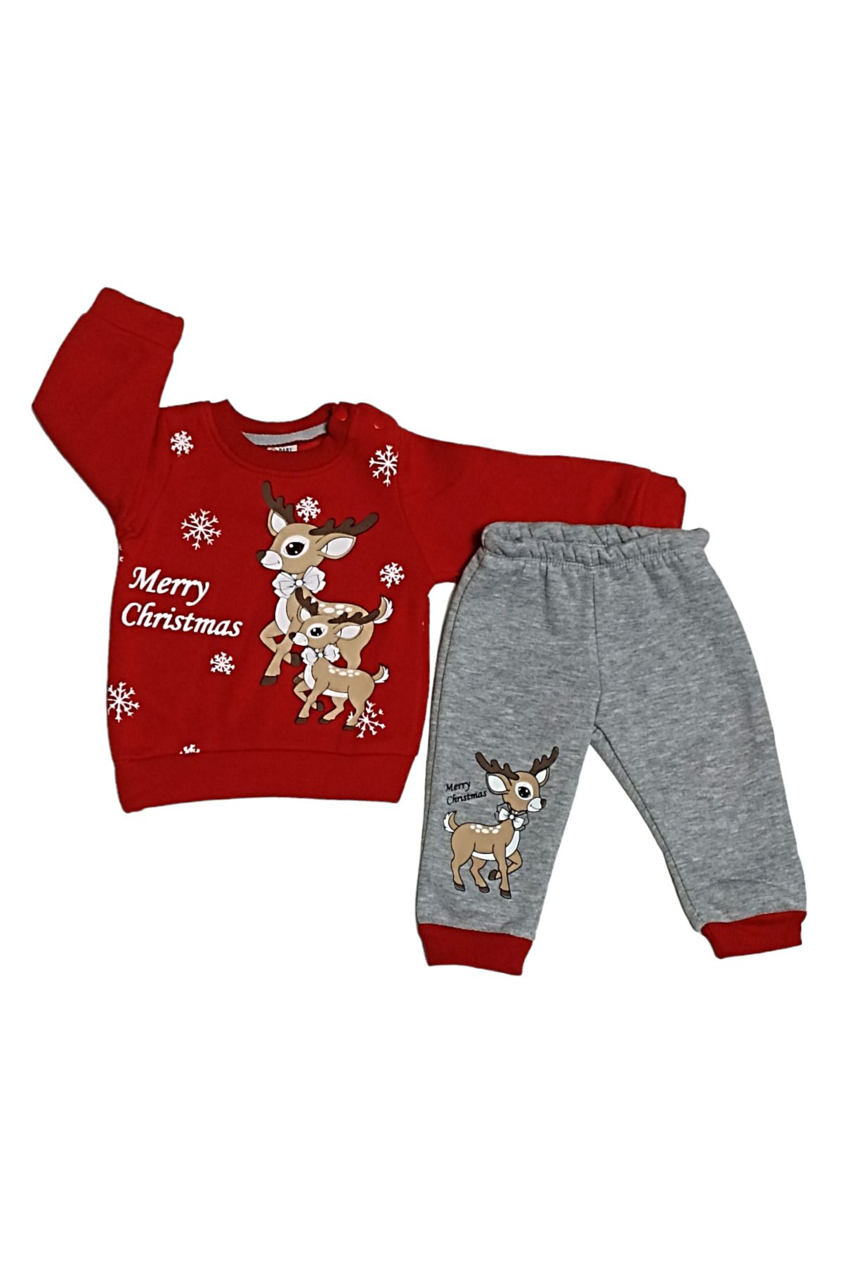 Çaren Kids -Noel Temalı Unisex Bebek 2’li Takım