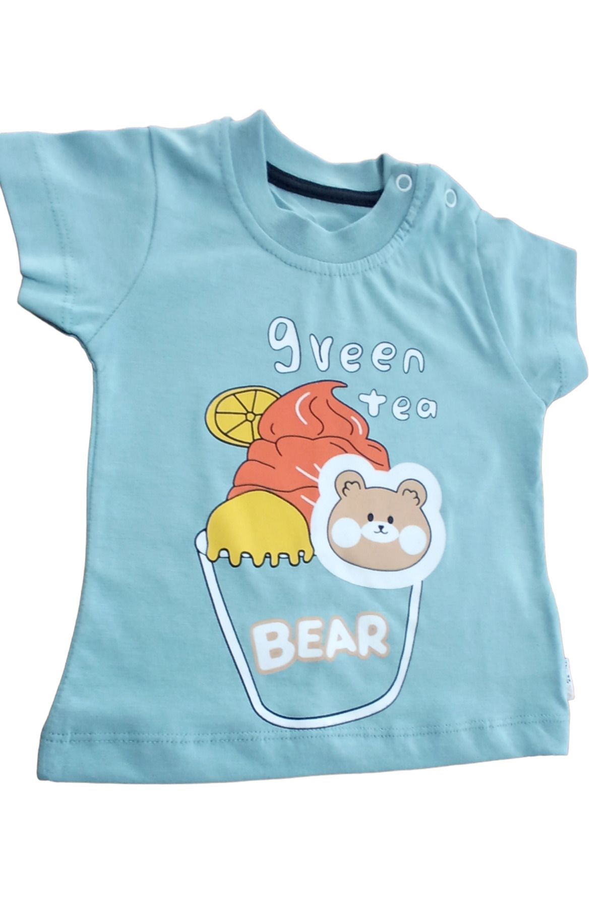 Erkek Bebek % 100 Cotton Bear 2’li Takım