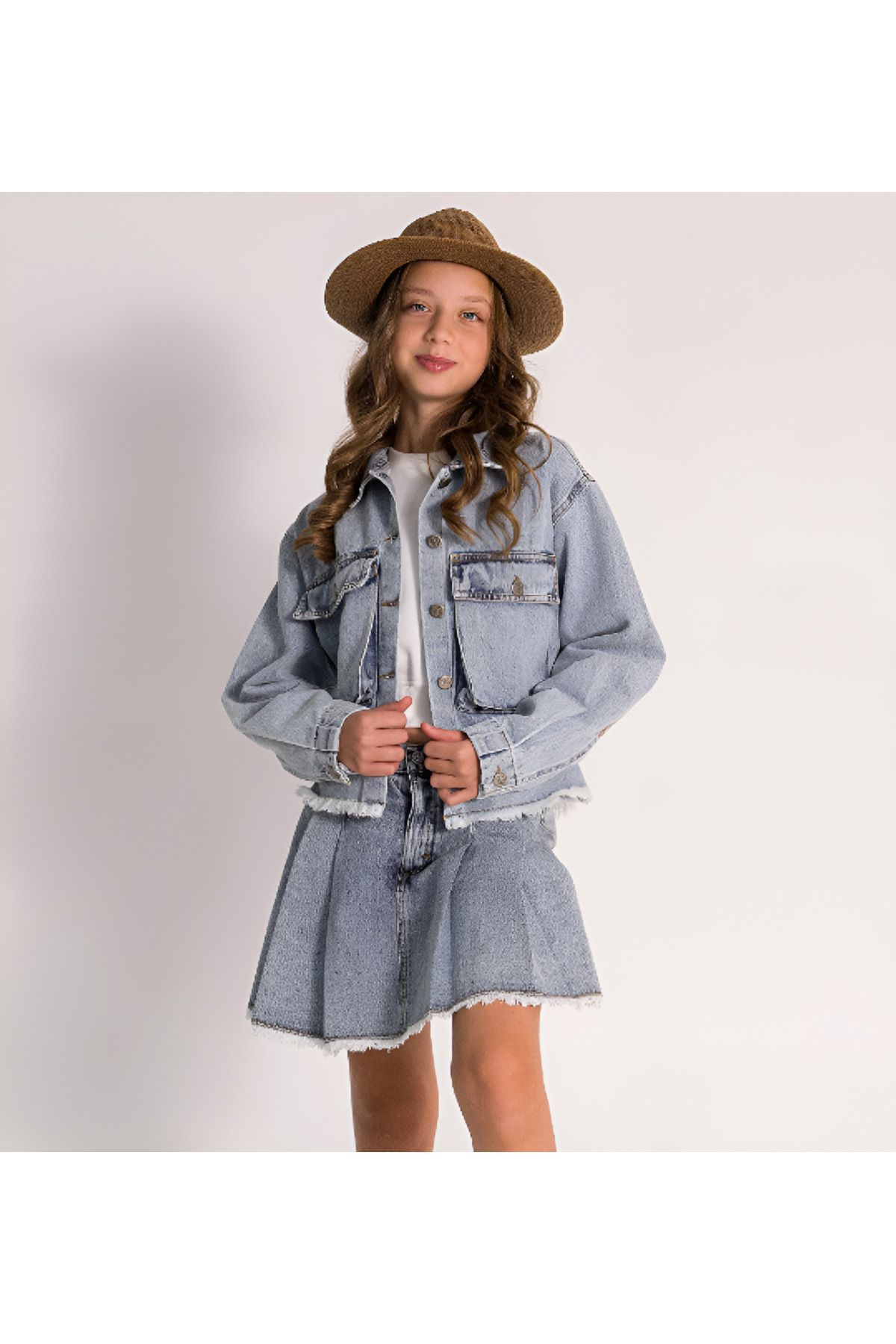 Çaren Kids- Kız Mevsimlik Denim Ceket