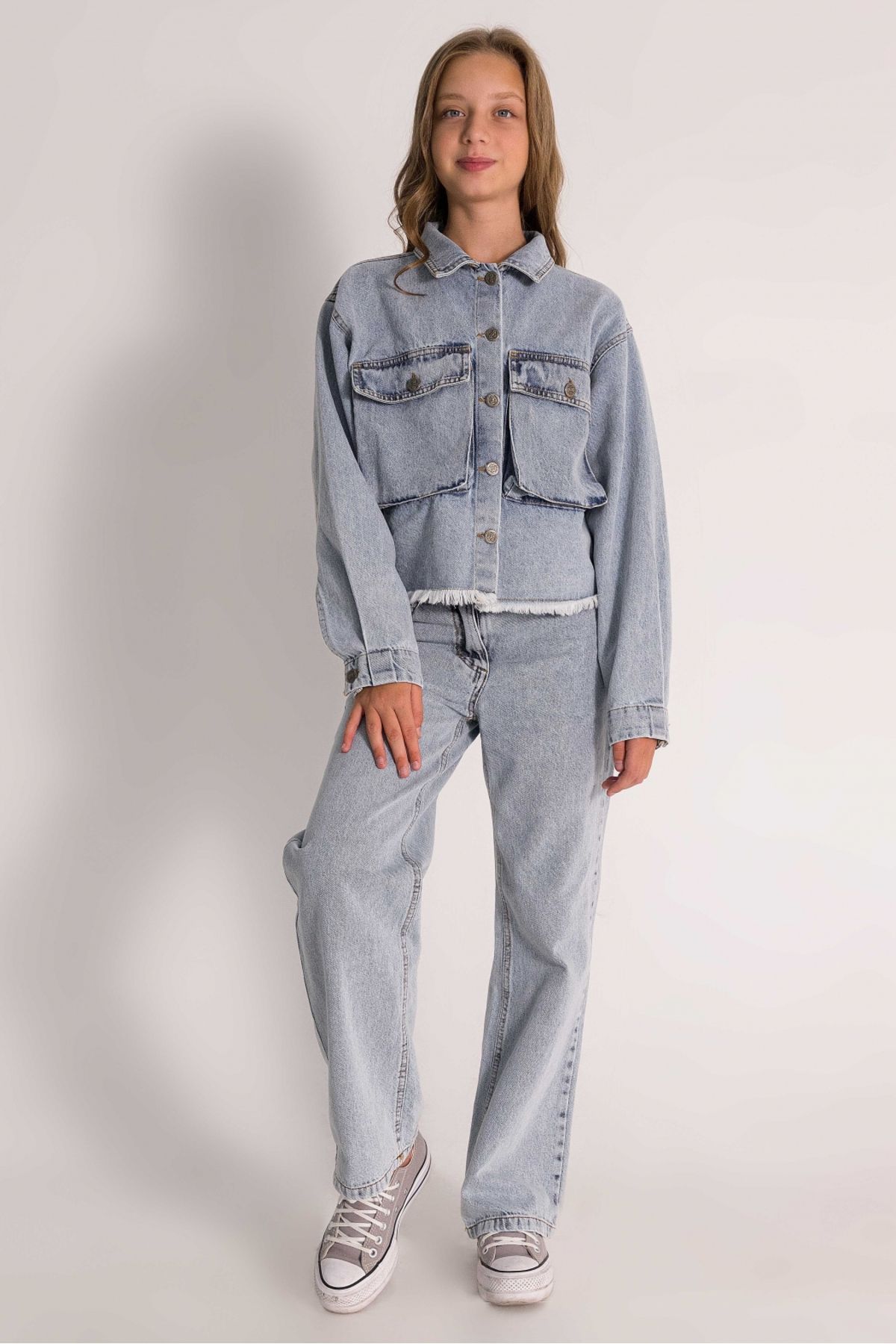 Çaren Kids- Kız Mevsimlik Denim Ceket