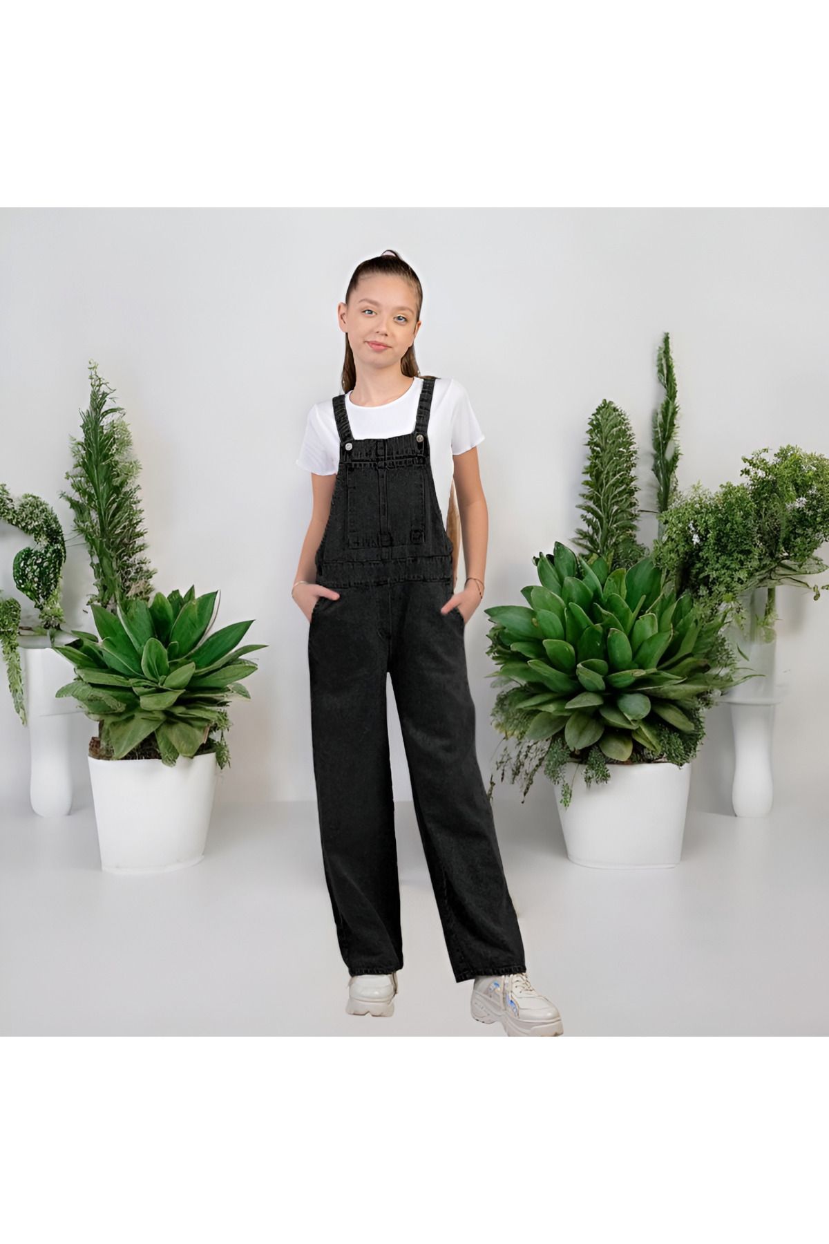 Çaren Kids- Unisex Denim Tulum / Salopet  ( Body Dahil Değildir)