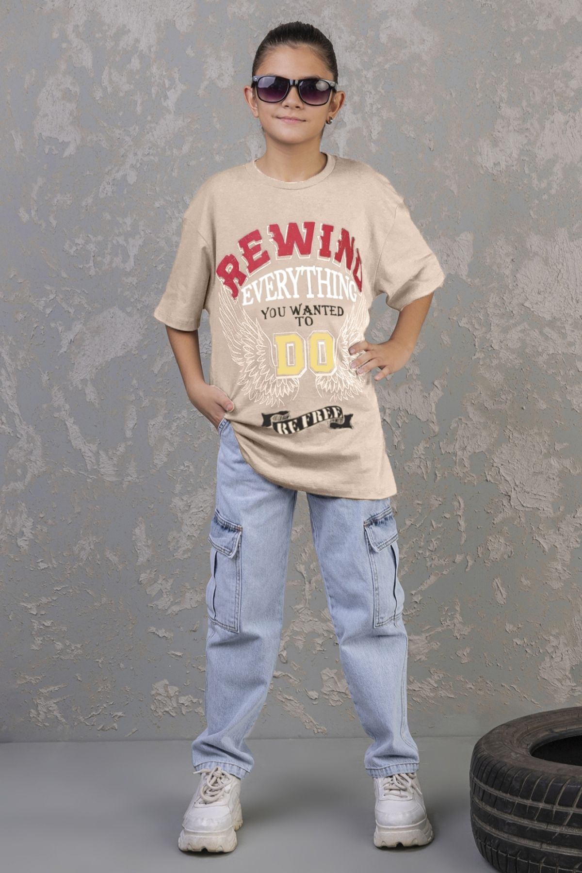 Çaren Kids- Erkek Oversize % 100 Pamuk T-shirt