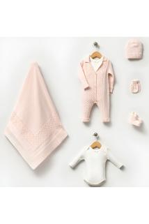 Petek Desenli Unisex Bebek 6’lı Triko Set