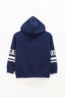 Yarı Over Şardonlu Erkek Sweatshirt- Süzene Nakış,kanguru Cep, Kapüşonlu Sweatshirt